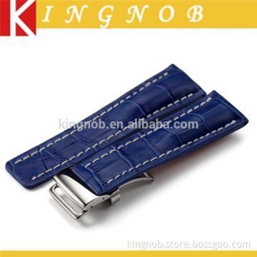 Hot sale watch bracelet for Breitling Luxury Royalblue Watch Strap Watch Belt watch accessory with Deployment Buckle